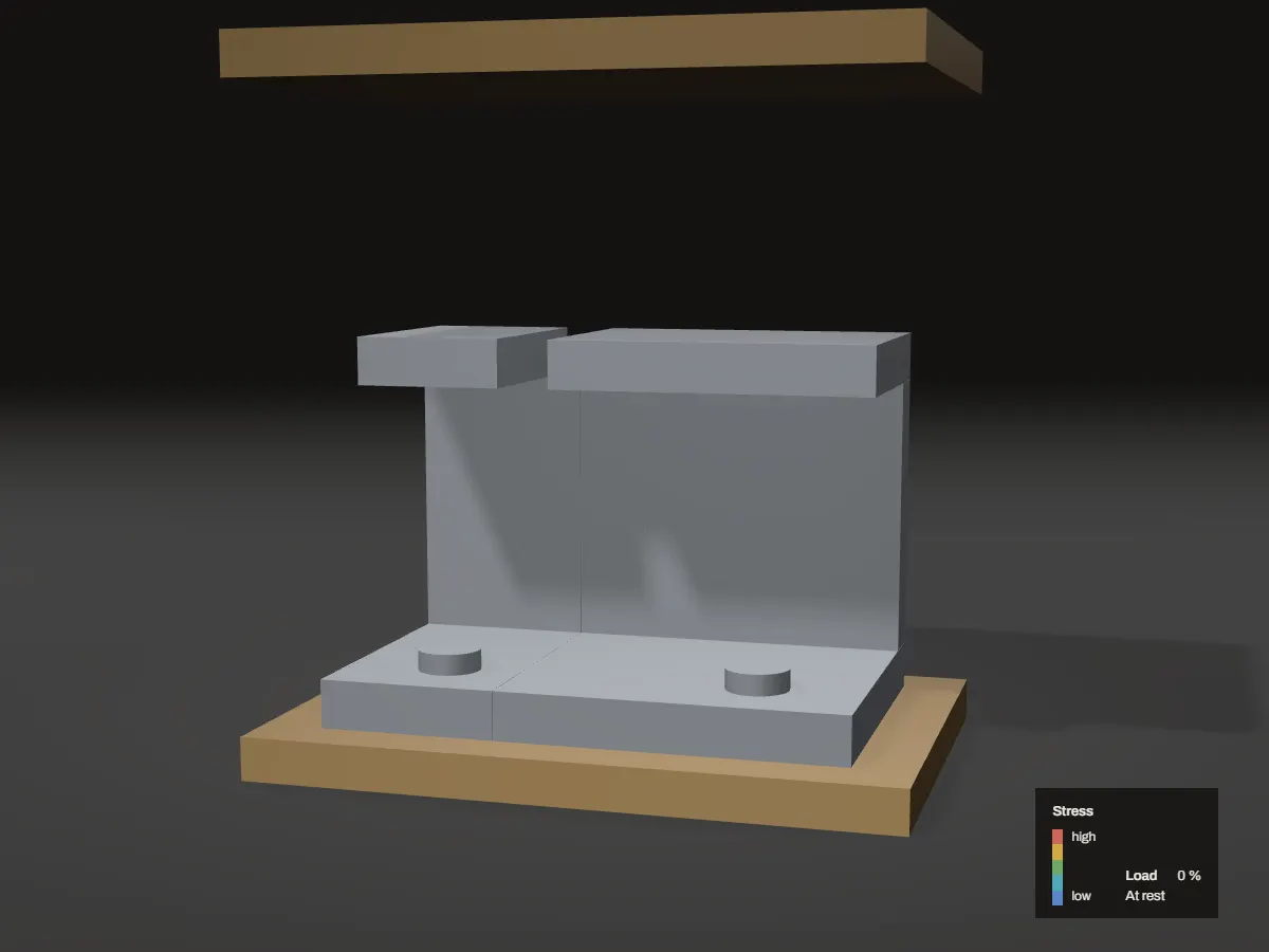 What we build: the bracket at this stage of the test